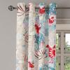 Ambesonne Falling Leaves Grommet Curtain, Romantic Fall Themed Leafy Pattern on Cream Boho Back Neutral Colors, Decorative 2-Panel Window Drapes for Bedroom Living Room, 50″ x 54″, Cream Pale Maroon(Dark Pink Champagne Blush)