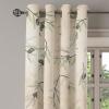 Ambesonne Falling Leaves Grommet Curtain, Romantic Fall Themed Leafy Pattern on Cream Boho Back Neutral Colors, Decorative 2-Panel Window Drapes for Bedroom Living Room, 50″ x 54″, Cream Pale Maroon(Eggshell Laurel Green)