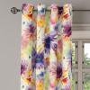 Ambesonne Falling Leaves Grommet Curtain, Romantic Fall Themed Leafy Pattern on Cream Boho Back Neutral Colors, Decorative 2-Panel Window Drapes for Bedroom Living Room, 50″ x 54″, Cream Pale Maroon(Pale Yellow Lavender)