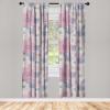 Ambesonne Floral Boho Curtains, Dreamy Autumn Time Flowers Pattern with Romantic Aura Neutral Art, Window Treatments 2 Panel Set for Living Room Bedroom, Pair of – 28″ x 95″, Pale Pink Coral White(Soft Pink and Lavender)