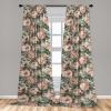 Ambesonne Floral Boho Curtains, Dreamy Autumn Time Flowers Pattern with Romantic Aura Neutral Art, Window Treatments 2 Panel Set for Living Room Bedroom, Pair of – 28″ x 95″, Pale Pink Coral White(Blush Cadet Blue Cream)