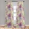 Ambesonne Floral Boho Curtains, Dreamy Autumn Time Flowers Pattern with Romantic Aura Neutral Art, Window Treatments 2 Panel Set for Living Room Bedroom, Pair of – 28″ x 95″, Pale Pink Coral White(Pistachio Green and Pale Pink)