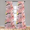 Ambesonne Floral Boho Curtains, Dreamy Autumn Time Flowers Pattern with Romantic Aura Neutral Art, Window Treatments 2 Panel Set for Living Room Bedroom, Pair of – 28″ x 95″, Pale Pink Coral White(Pale Pink Yellow Coral)