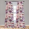 Ambesonne Floral Boho Curtains, Dreamy Autumn Time Flowers Pattern with Romantic Aura Neutral Art, Window Treatments 2 Panel Set for Living Room Bedroom, Pair of – 28″ x 95″, Pale Pink Coral White(Pale Pink Coral)