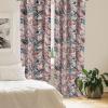 Ambesonne Floral Boho Curtains, Dreamy Autumn Time Flowers Pattern with Romantic Aura Neutral Art, Window Treatments 2 Panel Set for Living Room Bedroom, Pair of – 28″ x 95″, Pale Pink Coral White(Pale Maroon and Dark Teal)