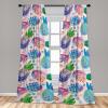 Ambesonne Floral Boho Curtains, Dreamy Autumn Time Flowers Pattern with Romantic Aura Neutral Art, Window Treatments 2 Panel Set for Living Room Bedroom, Pair of – 28″ x 95″, Pale Pink Coral White(Pale Pink Dark Indigo)