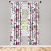 Ambesonne Floral Boho Curtains, Dreamy Autumn Time Flowers Pattern with Romantic Aura Neutral Art, Window Treatments 2 Panel Set for Living Room Bedroom, Pair of – 28″ x 95″, Pale Pink Coral White(Magenta Turquoise Blush)