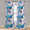 Ambesonne Floral Boho Curtains, Dreamy Autumn Time Flowers Pattern with Romantic Aura Neutral Art, Window Treatments 2 Panel Set for Living Room Bedroom, Pair of – 28″ x 95″, Pale Pink Coral White(Seafoam Eggshell Pink)