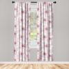 Ambesonne Floral Boho Curtains, Dreamy Autumn Time Flowers Pattern with Romantic Aura Neutral Art, Window Treatments 2 Panel Set for Living Room Bedroom, Pair of – 28″ x 95″, Pale Pink Coral White(Pale Pink Dried Rose)