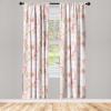 Ambesonne Floral Boho Curtains, Dreamy Autumn Time Flowers Pattern with Romantic Aura Neutral Art, Window Treatments 2 Panel Set for Living Room Bedroom, Pair of – 28″ x 95″, Pale Pink Coral White(Pale Pink Lime Green)