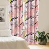 Ambesonne Floral Boho Curtains, Dreamy Autumn Time Flowers Pattern with Romantic Aura Neutral Art, Window Treatments 2 Panel Set for Living Room Bedroom, Pair of – 28″ x 95″, Pale Pink Coral White(Pale Pink Yellow Coral)