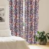 Ambesonne Floral Boho Curtains, Dreamy Autumn Time Flowers Pattern with Romantic Aura Neutral Art, Window Treatments 2 Panel Set for Living Room Bedroom, Pair of – 28″ x 95″, Pale Pink Coral White(Dark Rust Lavender and Blue)
