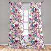 Ambesonne Floral Boho Curtains, Dreamy Autumn Time Flowers Pattern with Romantic Aura Neutral Art, Window Treatments 2 Panel Set for Living Room Bedroom, Pair of – 28″ x 95″, Pale Pink Coral White(Magenta Turquoise Blush)