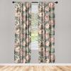 Ambesonne Floral Boho Curtains, Dreamy Autumn Time Flowers Pattern with Romantic Aura Neutral Art, Window Treatments 2 Panel Set for Living Room Bedroom, Pair of – 28″ x 95″, Pale Pink Coral White(Blush Cadet Blue Cream)