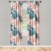 Ambesonne Floral Boho Curtains, Dreamy Autumn Time Flowers Pattern with Romantic Aura Neutral Art, Window Treatments 2 Panel Set for Living Room Bedroom, Pair of – 28″ x 95″, Pale Pink Coral White(Coral Dark Teal Peach)