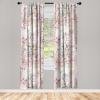 Ambesonne Floral Boho Curtains, Dreamy Autumn Time Flowers Pattern with Romantic Aura Neutral Art, Window Treatments 2 Panel Set for Living Room Bedroom, Pair of – 28″ x 95″, Pale Pink Coral White(Dark Warm Taupe and Pink)