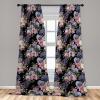Ambesonne Floral Boho Curtains, Dreamy Autumn Time Flowers Pattern with Romantic Aura Neutral Art, Window Treatments 2 Panel Set for Living Room Bedroom, Pair of – 28″ x 95″, Pale Pink Coral White(Pistachio Green Lilac)