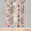 Ambesonne Floral Boho Curtains, Dreamy Autumn Time Flowers Pattern with Romantic Aura Neutral Art, Window Treatments 2 Panel Set for Living Room Bedroom, Pair of – 28″ x 95″, Pale Pink Coral White(Pastel Pink Green Forest)