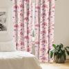 Ambesonne Floral Boho Curtains, Dreamy Autumn Time Flowers Pattern with Romantic Aura Neutral Art, Window Treatments 2 Panel Set for Living Room Bedroom, Pair of – 28″ x 95″, Pale Pink Coral White(Dark Pink and Pale Fuchsia)