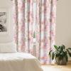 Ambesonne Floral Boho Curtains, Dreamy Autumn Time Flowers Pattern with Romantic Aura Neutral Art, Window Treatments 2 Panel Set for Living Room Bedroom, Pair of – 28″ x 95″, Pale Pink Coral White(Pale Pink Lime Green)