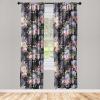Ambesonne Floral Boho Curtains, Dreamy Autumn Time Flowers Pattern with Romantic Aura Neutral Art, Window Treatments 2 Panel Set for Living Room Bedroom, Pair of – 28″ x 95″, Pale Pink Coral White(Pistachio Green Lilac)