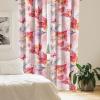 Ambesonne Floral Boho Curtains, Dreamy Autumn Time Flowers Pattern with Romantic Aura Neutral Art, Window Treatments 2 Panel Set for Living Room Bedroom, Pair of – 28″ x 95″, Pale Pink Coral White(Dark Coral Dark Grey)