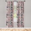 Ambesonne Floral Boho Curtains, Dreamy Autumn Time Flowers Pattern with Romantic Aura Neutral Art, Window Treatments 2 Panel Set for Living Room Bedroom, Pair of – 28″ x 95″, Pale Pink Coral White(Pale Maroon and Dark Teal)