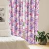 Ambesonne Floral Boho Curtains, Dreamy Autumn Time Flowers Pattern with Romantic Aura Neutral Art, Window Treatments 2 Panel Set for Living Room Bedroom, Pair of – 28″ x 95″, Pale Pink Coral White(Magenta Blue Violet Blush)
