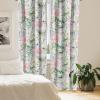 Ambesonne Floral Boho Curtains, Dreamy Autumn Time Flowers Pattern with Romantic Aura Neutral Art, Window Treatments 2 Panel Set for Living Room Bedroom, Pair of – 28″ x 95″, Pale Pink Coral White(Jade Green Pale Pink)