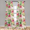 Ambesonne Floral Boho Curtains, Dreamy Autumn Time Flowers Pattern with Romantic Aura Neutral Art, Window Treatments 2 Panel Set for Living Room Bedroom, Pair of – 28″ x 95″, Pale Pink Coral White(Dark Coral Dark Green)