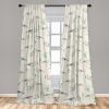 Ambesonne Floral Curtains, Retro Chamomile Like Petals Neutral Flower Silhouettes on Brownish Back, Window Treatments 2 Panel Set for Living Room Bedroom, Pair of – 28″ x 63″, Pale Mustard Paprika(Dark Coral and Pale Green)