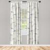Ambesonne Floral Curtains, Retro Chamomile Like Petals Neutral Flower Silhouettes on Brownish Back, Window Treatments 2 Panel Set for Living Room Bedroom, Pair of – 28″ x 63″, Pale Mustard Paprika(Dark Coral and Pale Green)