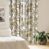 Ambesonne Floral Curtains, Retro Chamomile Like Petals Neutral Flower Silhouettes on Brownish Back, Window Treatments 2 Panel Set for Living Room Bedroom, Pair of – 28″ x 63″, Pale Mustard Paprika(Dark Cocoa Pale Mustard)