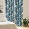 Ambesonne Floral Curtains, Retro Chamomile Like Petals Neutral Flower Silhouettes on Brownish Back, Window Treatments 2 Panel Set for Living Room Bedroom, Pair of – 28″ x 63″, Pale Mustard Paprika(Slate Blue and Dark Peach)