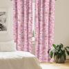 Ambesonne Floral Curtains, Retro Chamomile Like Petals Neutral Flower Silhouettes on Brownish Back, Window Treatments 2 Panel Set for Living Room Bedroom, Pair of – 28″ x 63″, Pale Mustard Paprika(Pale Purple and Pale Pink)