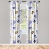 Ambesonne Floral Curtains, Retro Chamomile Like Petals Neutral Flower Silhouettes on Brownish Back, Window Treatments 2 Panel Set for Living Room Bedroom, Pair of – 28″ x 63″, Pale Mustard Paprika(Ceil Blue Earth Yellow)
