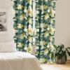 Ambesonne Floral Curtains, Retro Chamomile Like Petals Neutral Flower Silhouettes on Brownish Back, Window Treatments 2 Panel Set for Living Room Bedroom, Pair of – 28″ x 63″, Pale Mustard Paprika(Dark Green Earth Yellow)