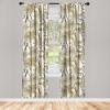 Ambesonne Floral Curtains, Retro Chamomile Like Petals Neutral Flower Silhouettes on Brownish Back, Window Treatments 2 Panel Set for Living Room Bedroom, Pair of – 28″ x 63″, Pale Mustard Paprika(Dark Cocoa Pale Mustard)