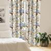 Ambesonne Floral Curtains, Retro Chamomile Like Petals Neutral Flower Silhouettes on Brownish Back, Window Treatments 2 Panel Set for Living Room Bedroom, Pair of – 28″ x 63″, Pale Mustard Paprika(Dark Peach Ceil Blue)