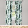 Ambesonne Floral Curtains, Retro Chamomile Like Petals Neutral Flower Silhouettes on Brownish Back, Window Treatments 2 Panel Set for Living Room Bedroom, Pair of – 28″ x 63″, Pale Mustard Paprika(Hunter Green and Blue Grey)