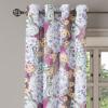 Ambesonne Floral Design Grommet Curtain, Abstract Boho Inspirations Neutral Flowers Silhouettes on Grunge Back, Decorative 2-Panel Window Drapes for Bedroom Living Room, 50″ x 120″, Dimgray Pale Grey(Dark Teal and Pale Fuchsia)