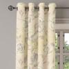 Ambesonne Floral Design Grommet Curtain, Abstract Boho Inspirations Neutral Flowers Silhouettes on Grunge Back, Decorative 2-Panel Window Drapes for Bedroom Living Room, 50″ x 120″, Dimgray Pale Grey(Champagne Purpleblue)