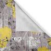 Ambesonne Floral Design Grommet Curtain, Abstract Boho Inspirations Neutral Flowers Silhouettes on Grunge Back, Decorative 2-Panel Window Drapes for Bedroom Living Room, 50″ x 120″, Dimgray Pale Grey(Taupe Grey White Yellow)