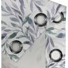 Ambesonne Floral Design Grommet Curtain, Abstract Boho Inspirations Neutral Flowers Silhouettes on Grunge Back, Decorative 2-Panel Window Drapes for Bedroom Living Room, 50″ x 120″, Dimgray Pale Grey(Lavender Blue and Pale Teal)