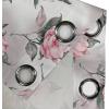 Ambesonne Floral Design Grommet Curtain, Abstract Boho Inspirations Neutral Flowers Silhouettes on Grunge Back, Decorative 2-Panel Window Drapes for Bedroom Living Room, 50″ x 120″, Dimgray Pale Grey(Pale Pink Laurel Green)