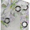 Ambesonne Floral Design Grommet Curtain, Abstract Boho Inspirations Neutral Flowers Silhouettes on Grunge Back, Decorative 2-Panel Window Drapes for Bedroom Living Room, 50″ x 120″, Dimgray Pale Grey(Pastel Purple Lime Green)