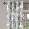 Ambesonne Floral Design Grommet Curtain, Abstract Boho Inspirations Neutral Flowers Silhouettes on Grunge Back, Decorative 2-Panel Window Drapes for Bedroom Living Room, 50″ x 120″, Dimgray Pale Grey(Peacock Green and Pale Purple)