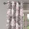Ambesonne Floral Design Grommet Curtain, Abstract Boho Inspirations Neutral Flowers Silhouettes on Grunge Back, Decorative 2-Panel Window Drapes for Bedroom Living Room, 50″ x 120″, Dimgray Pale Grey(Pale Salmon Taupe Grey)