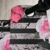 Ambesonne Floral Design Grommet Curtain, Abstract Boho Inspirations Neutral Flowers Silhouettes on Grunge Back, Decorative 2-Panel Window Drapes for Bedroom Living Room, 50″ x 120″, Dimgray Pale Grey(Pastel Pink and Olive Green)