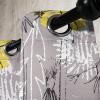 Ambesonne Floral Design Grommet Curtain, Abstract Boho Inspirations Neutral Flowers Silhouettes on Grunge Back, Decorative 2-Panel Window Drapes for Bedroom Living Room, 50″ x 120″, Dimgray Pale Grey(Taupe Grey White Yellow)